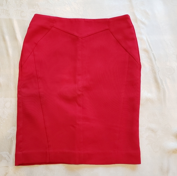 Red Pencil Skirt - Picture 2 of 4
